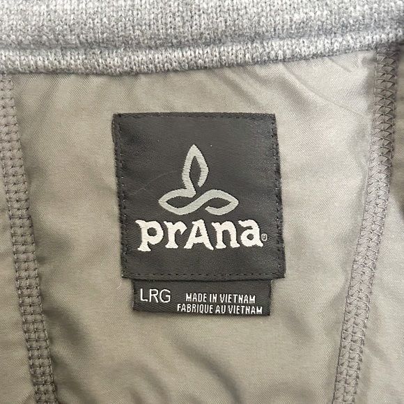 Prana Heather Grey 1/4 Zip Bryce Knit Fleece Lined Pullover Long Sleeve Large - Picture 12 of 14